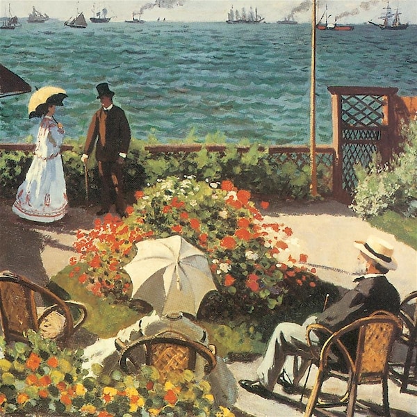 The Terrace At Sainte-Adresse, 1867:  Grande